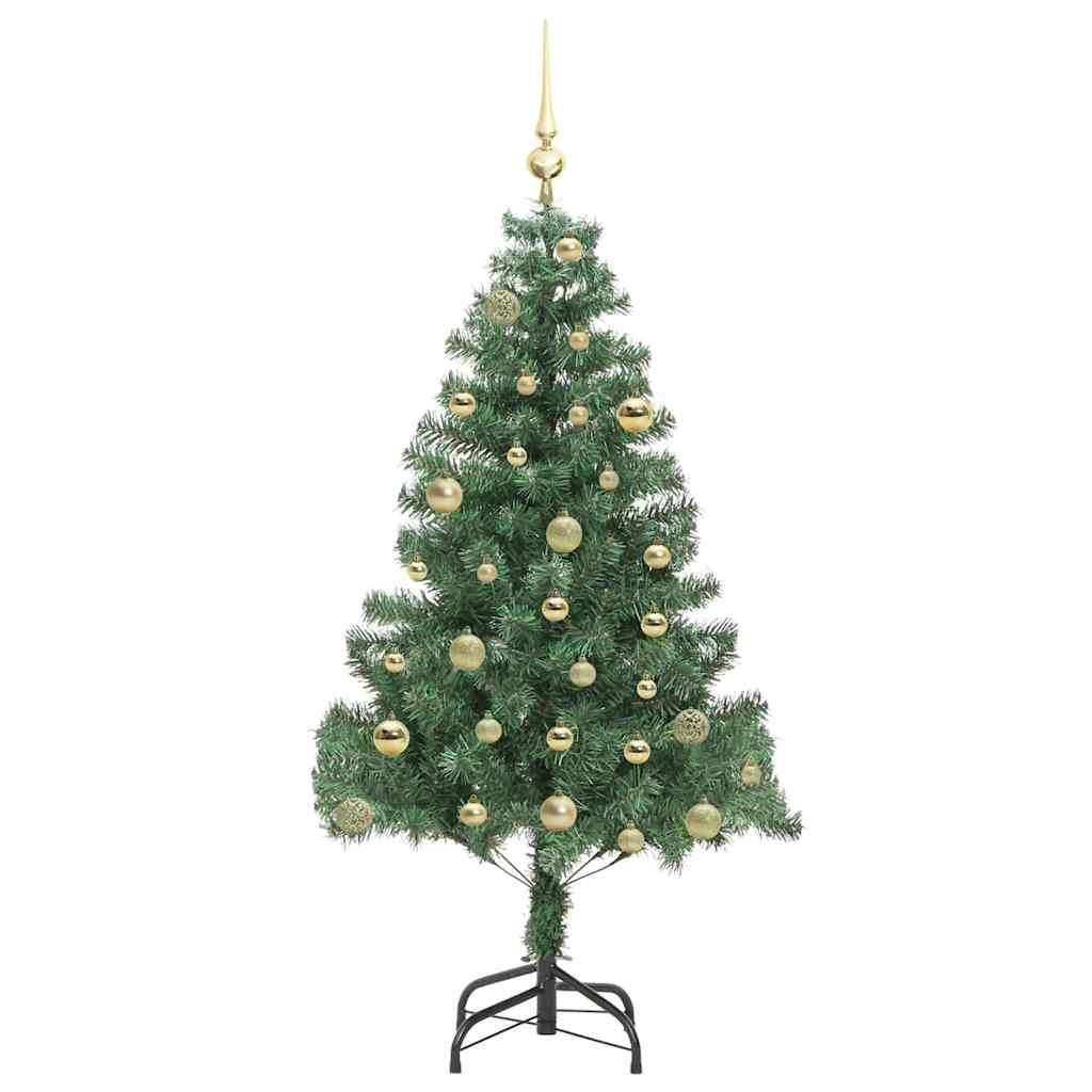 Sapin de Noël, Arbre de Noël avec 150 LED avec support Vert 150 cm PVC u3562q - Image 4