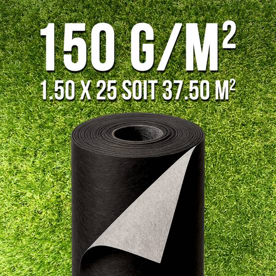 Geotextile bache indechirable 150grs 1.5Mx25M soit 37.50m2 MGS - Image 1