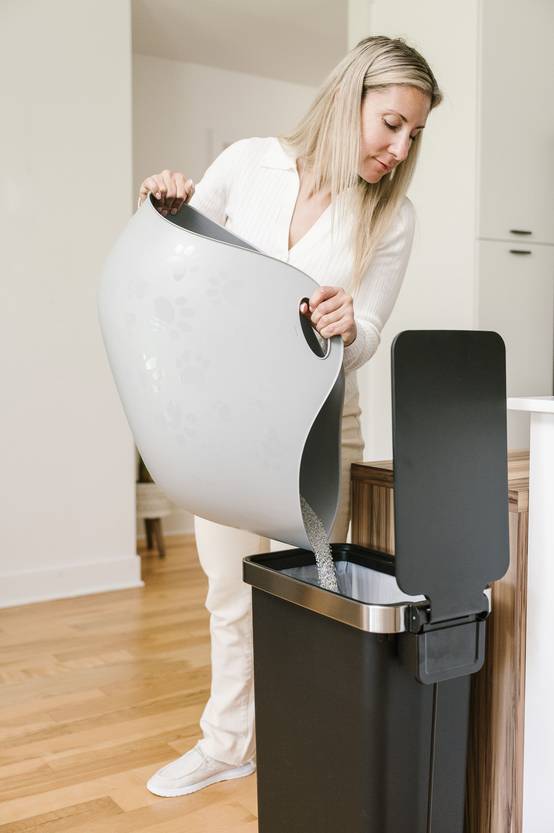 Bac à litière Litter Box - Gris fourni avec une pelle à litière - Image 4