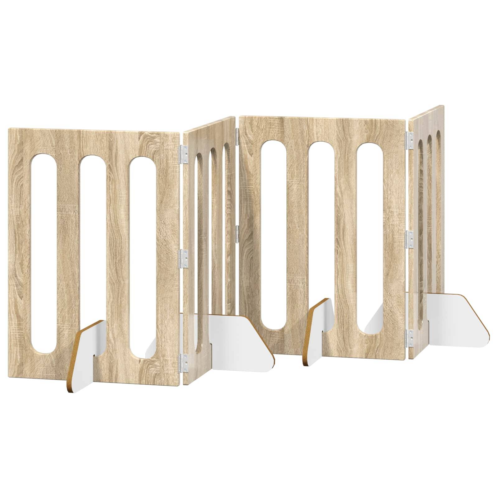 PANGIVO - Clôture pour animaux bois d'ingénierie chêne sonoma 201 x 38 x 70 cm - PANGIVO - Image 2