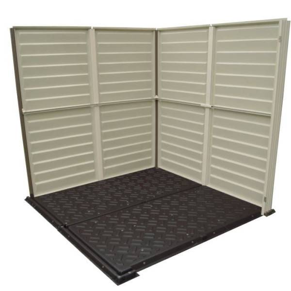 Duramax - Abri de jardin - PVC - DURAMAX - 3,50 m² + Plancher - Gris clair / Anthracite - DUSTMATE66PR - Image 5