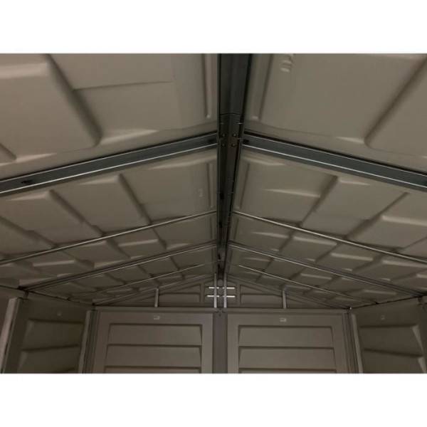 Duramax - Abri de jardin - PVC - DURAMAX - 3,50 m² + Plancher - Gris clair / Anthracite - DUSTMATE66PR - Image 6
