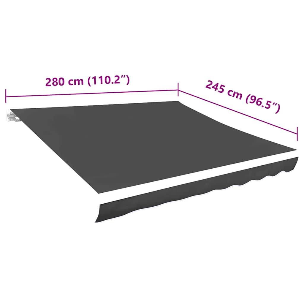 Vidaxl - Toile d'auvent Anthracite 3x2,5 m vidaXL 143708 - Image 3