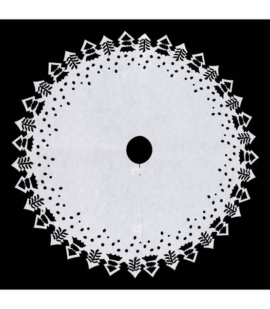 Déco de noël Tapis de Neige pour pied de Sapin D 100 cm - Image 1