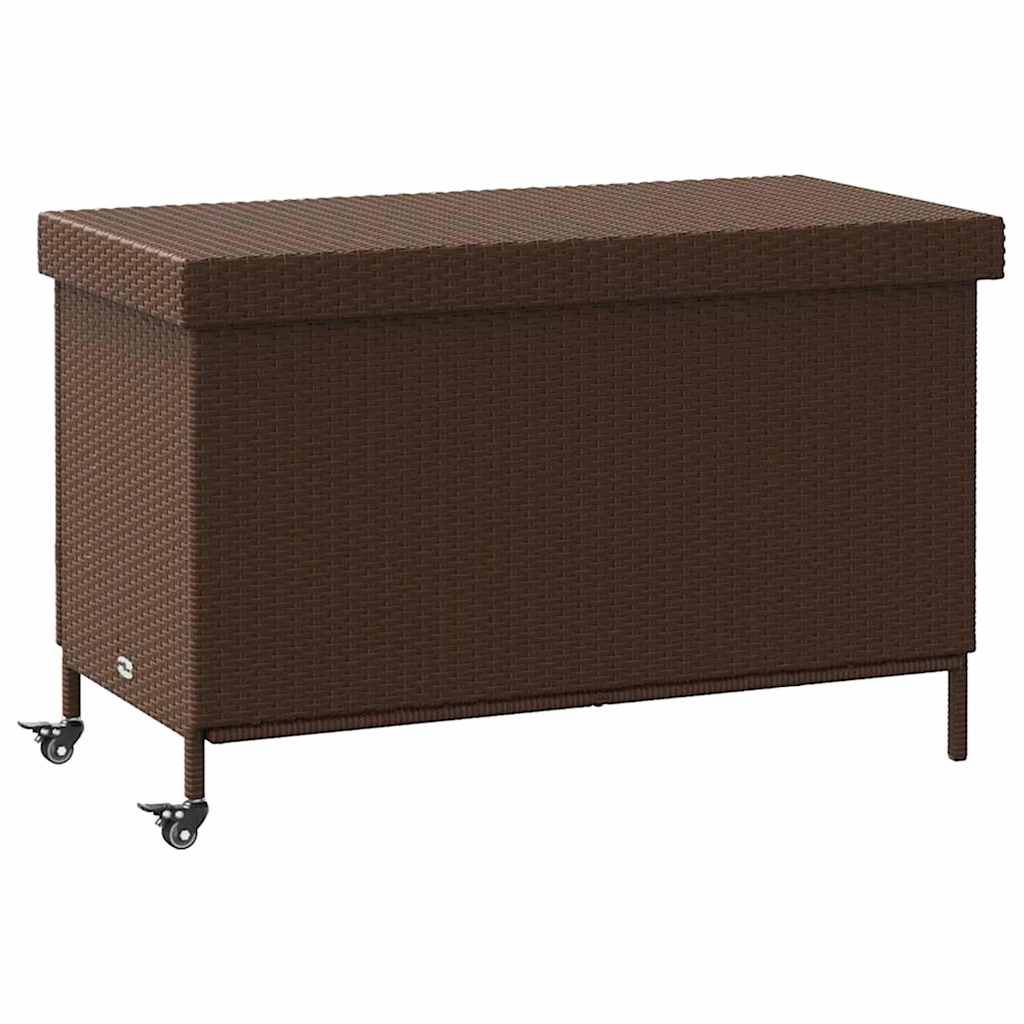 PANGIVO - Coffre de rangement de jardin résine tressée marron 110 x 55 x 73 cm - PANGIVO - Image 2