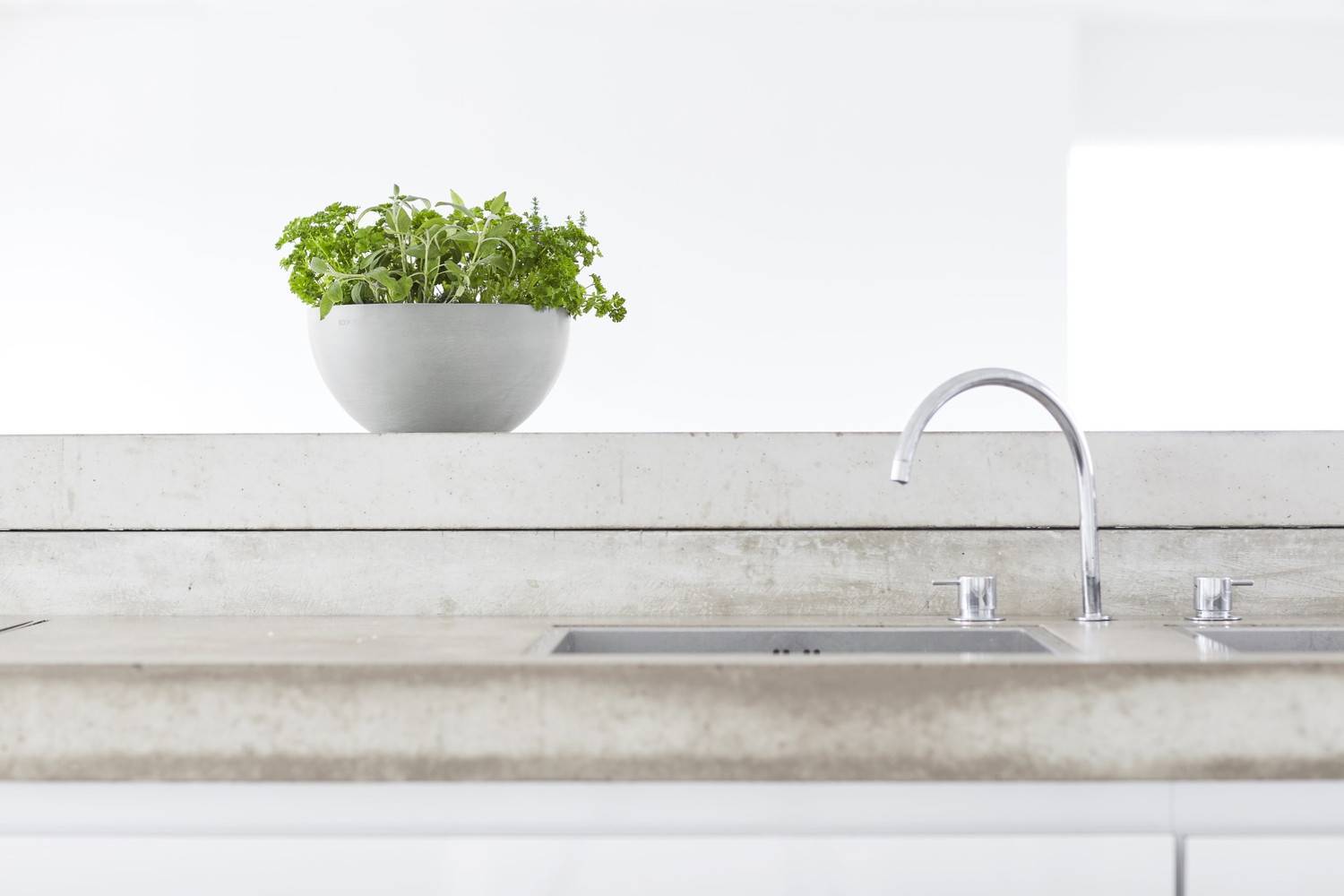 Ecopots - Pot Rond Brussels 25 Blanc Gris - Ø 25 x H. 12 cm - 3,6 L ECOPOTS - Image 3