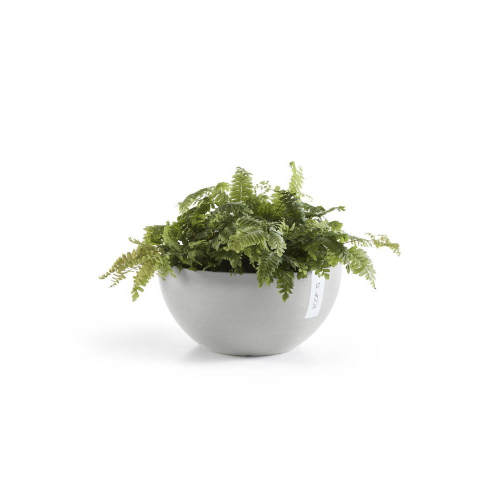 Ecopots - Pot Rond Brussels 25 Blanc Gris - Ø 25 x H. 12 cm - 3,6 L ECOPOTS - Image 2