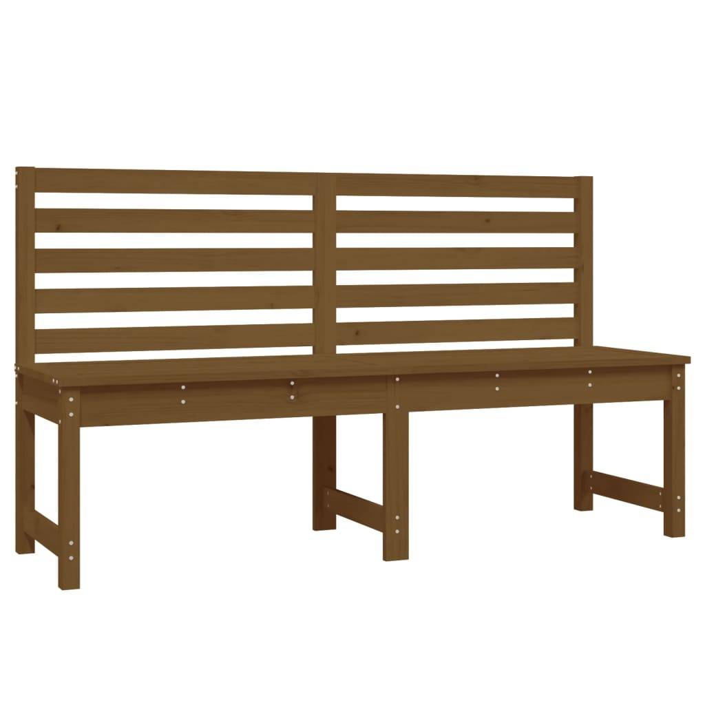 Helloshop26 - Banc de jardin meuble de patio d'extérieur terrasse 157,5 x 48 x 91,5 cm bois de pin massif marron miel - Image 1