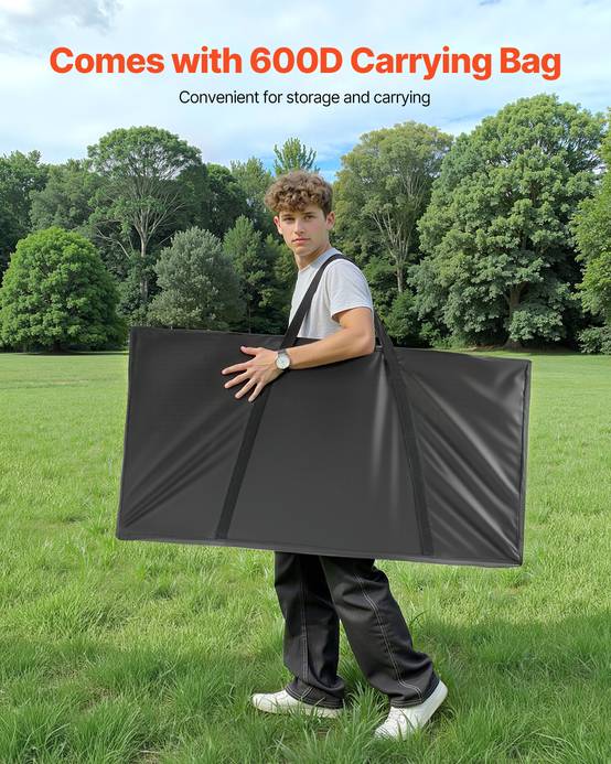 VEVOR Jeu cornhole 125.5x60cm, bois massif, sac transport, intérieur/extérieur, jardin, plage. - Image 4