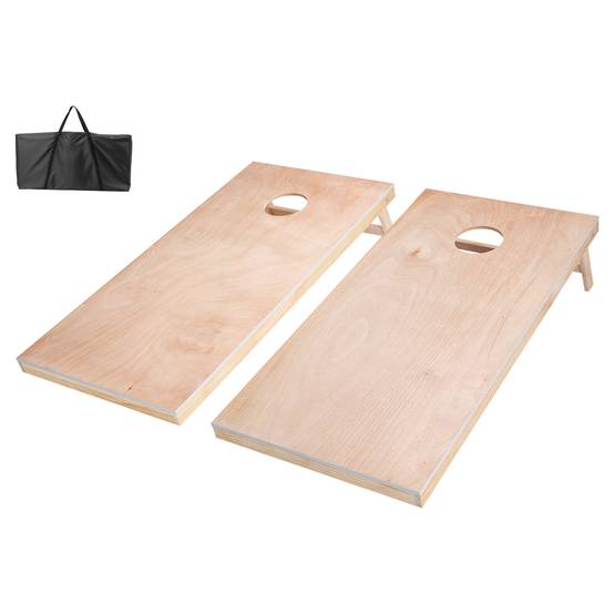 VEVOR Jeu cornhole 125.5x60cm, bois massif, sac transport, intérieur/extérieur, jardin, plage. - Image 1
