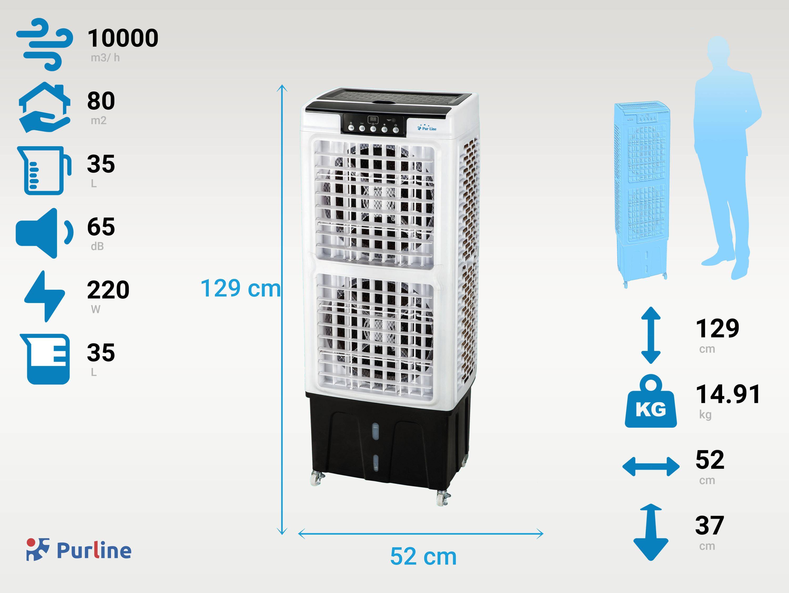 Purline - Refroidisseur par évaporation à haut débit avec ventilateur - Purline - Image 3