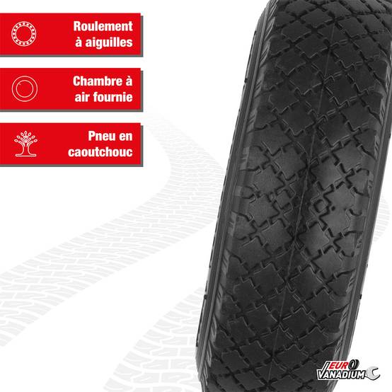 Sans Marque - Roue gonflable 260 x 85 mm alésage 20 mm - Image 2