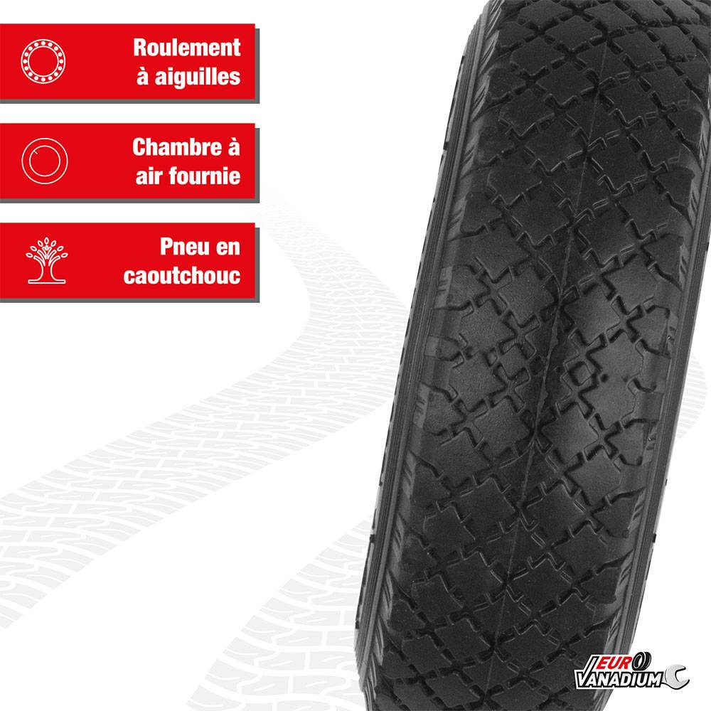 Sans Marque - Roue gonflable 260 x 85 mm alésage 20 mm - Image 2