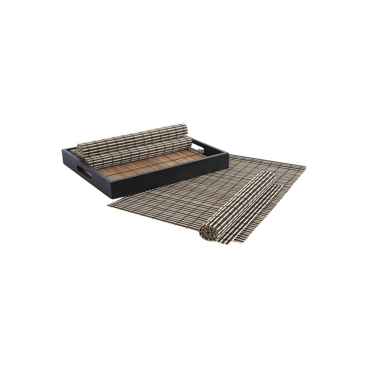 Aubry Gaspard - Sets de table en bambou (lot de 6) + plateau - Image 1