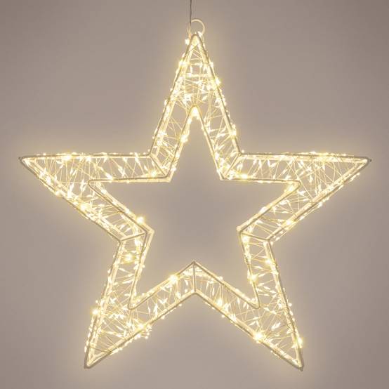 Étoile de Noël LED décoration éclairage lumineuse minuterie IP44 blanc 38 cm - Image 6