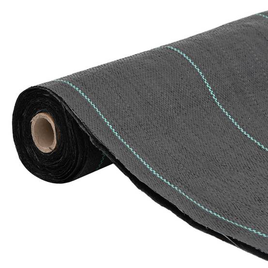 Toile de Paillage 100g/m² Polypropylène pour Jardin et Potager Anti-Herbes 0,5x150 m Noir - ComfortXL Outdoor Living - Image 2