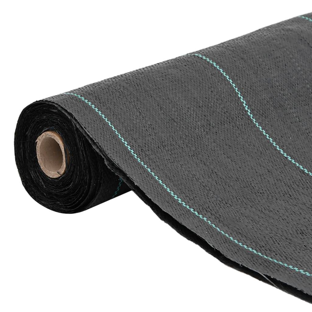 Toile de Paillage 100g/m² Polypropylène pour Jardin et Potager Anti-Herbes 0,5x150 m Noir - ComfortXL Outdoor Living - Image 2