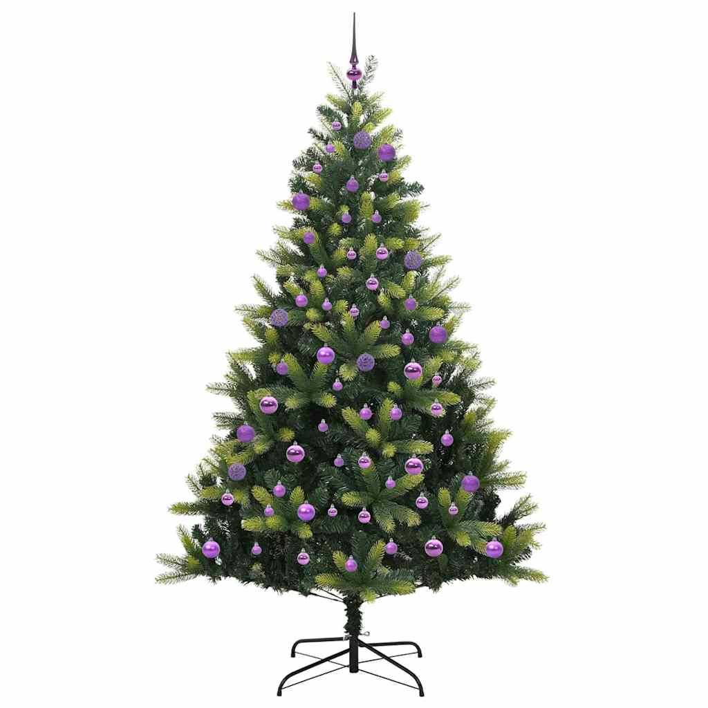 Sapin de Noël | Arbre de Noël artificiel en silicone flexible 300 LEDs 180 cm Maison Chic - Image 4