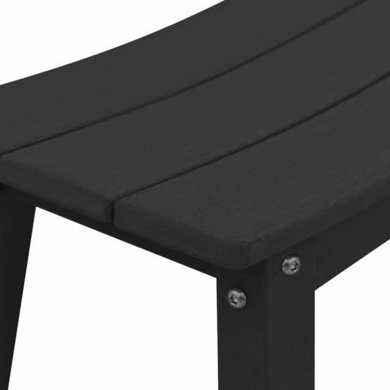 6pcs Salon De Jardin - Ensemble de bar de jardin Noir HDPE g200 - Image 7