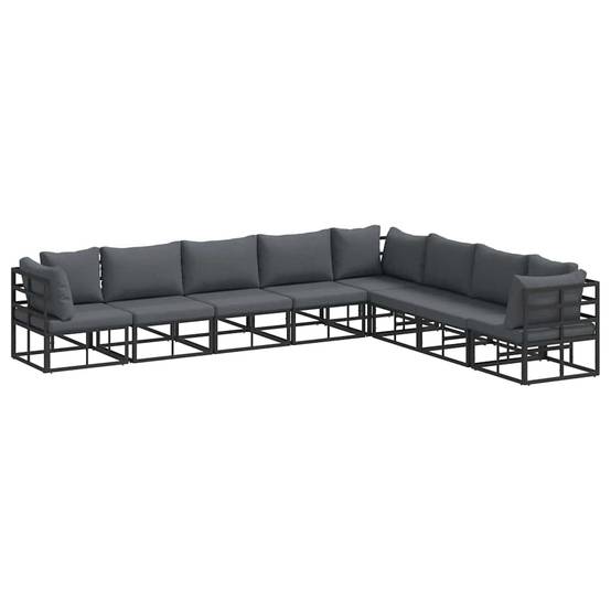 ComfortXL - Ensemble Salon de Jardin Aluminium 8 Places Design Moderne pour Extérieur Noir – ComfortXL Outdoor Living - Image 2