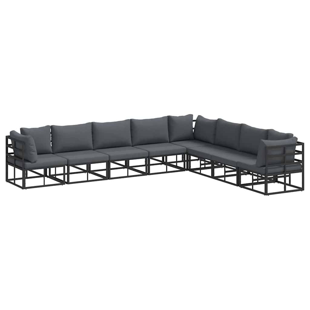 ComfortXL - Ensemble Salon de Jardin Aluminium 8 Places Design Moderne pour Extérieur Noir – ComfortXL Outdoor Living - Image 2
