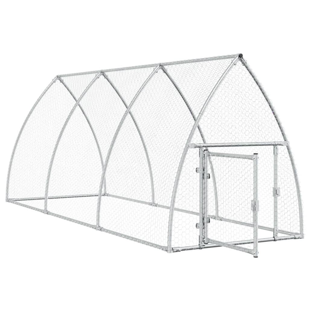 Maison Chic - Cage pour poules - Cage extérieur/intérieur argenté 300x105x120 cm acier galvanisé - Image 4