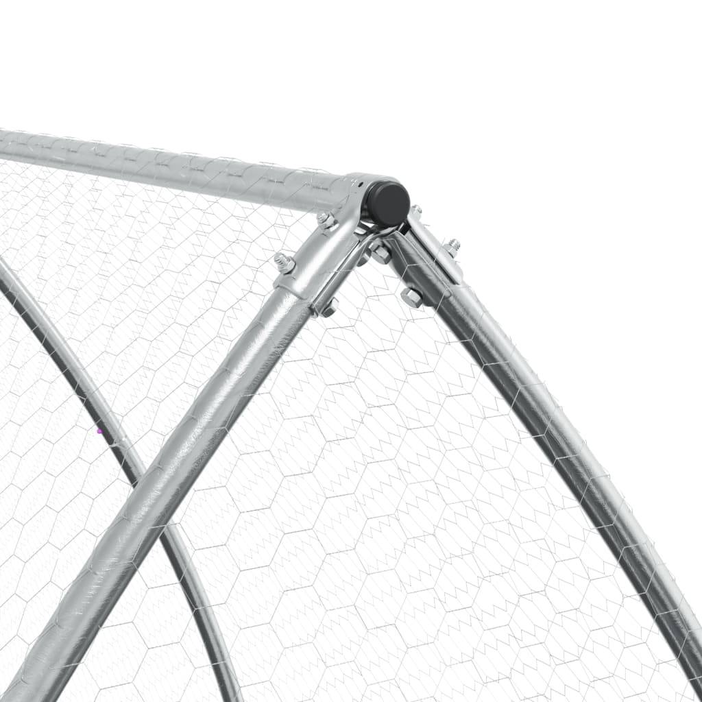 Maison Chic - Cage pour poules - Cage extérieur/intérieur argenté 300x105x120 cm acier galvanisé - Image 8