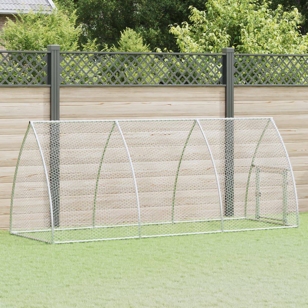 Maison Chic - Cage pour poules - Cage extérieur/intérieur argenté 300x105x120 cm acier galvanisé - Image 2