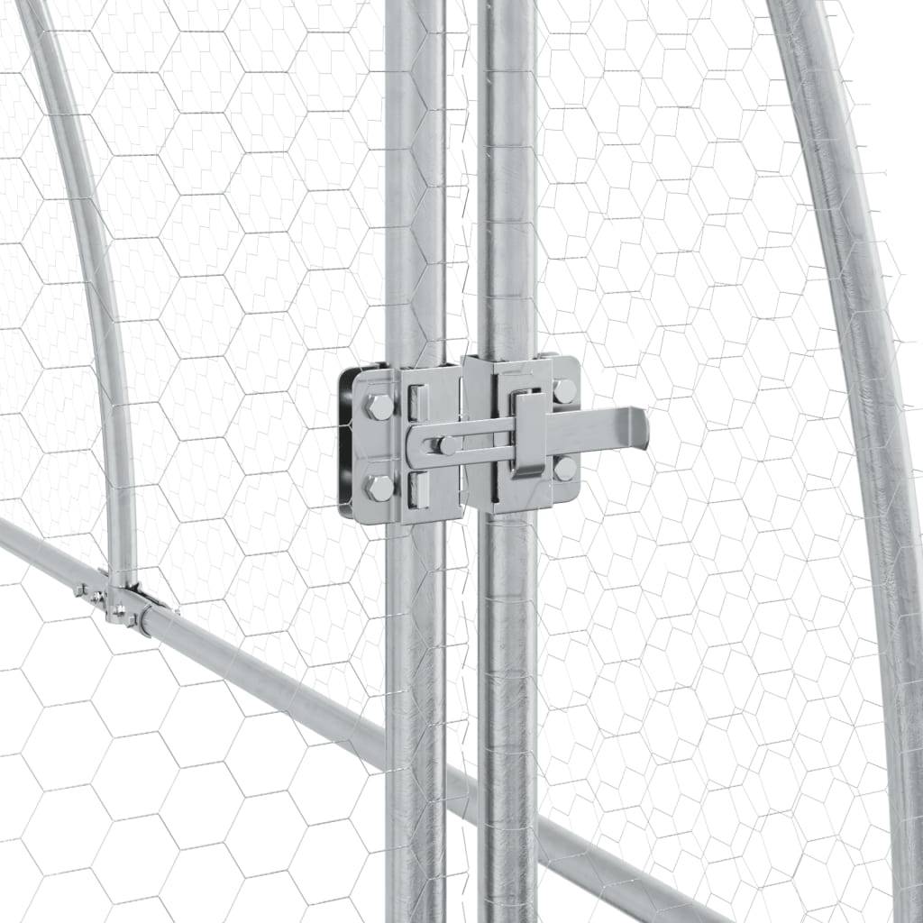 Maison Chic - Cage pour poules - Cage extérieur/intérieur argenté 300x105x120 cm acier galvanisé - Image 9