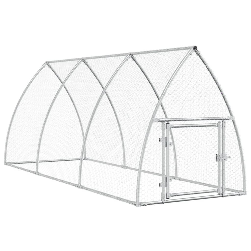 Maison Chic - Cage pour poules - Cage extérieur/intérieur argenté 300x105x120 cm acier galvanisé - Image 1