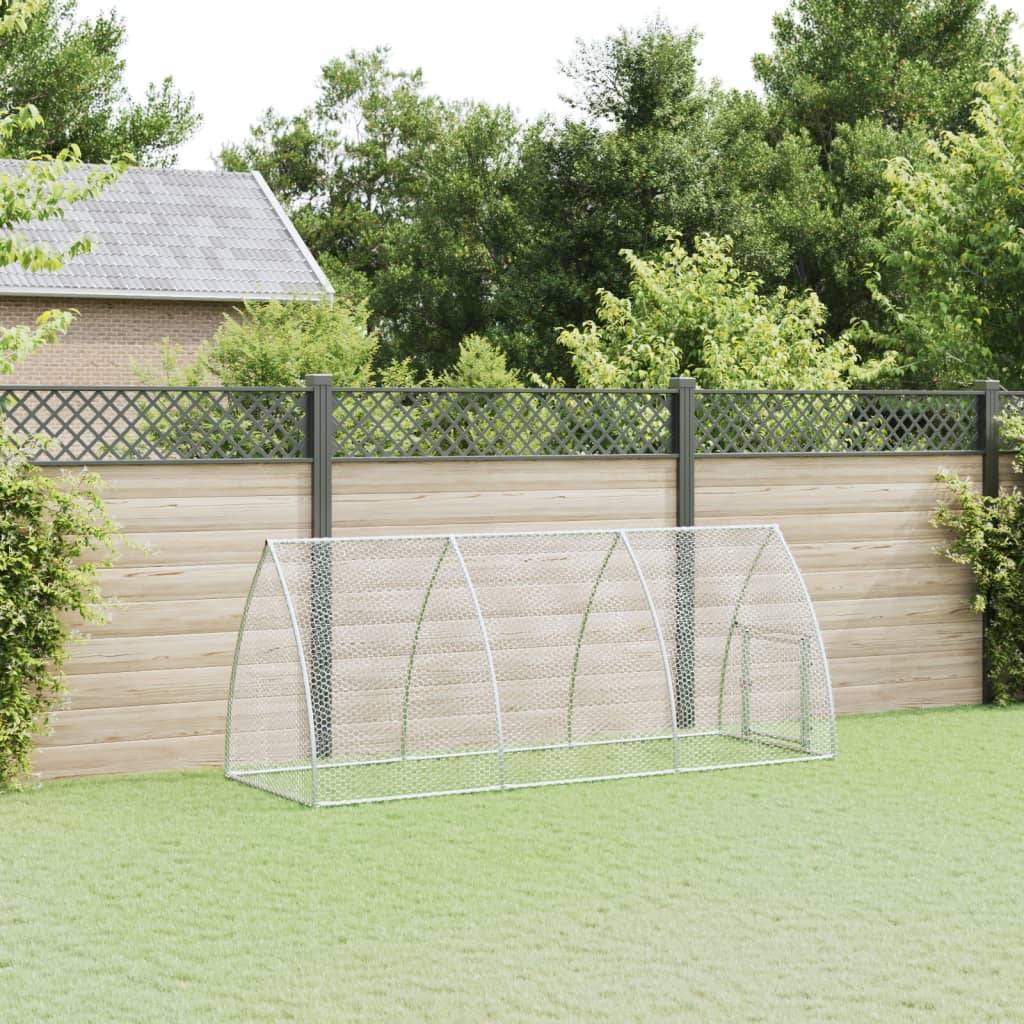 Maison Chic - Cage pour poules - Cage extérieur/intérieur argenté 300x105x120 cm acier galvanisé - Image 3