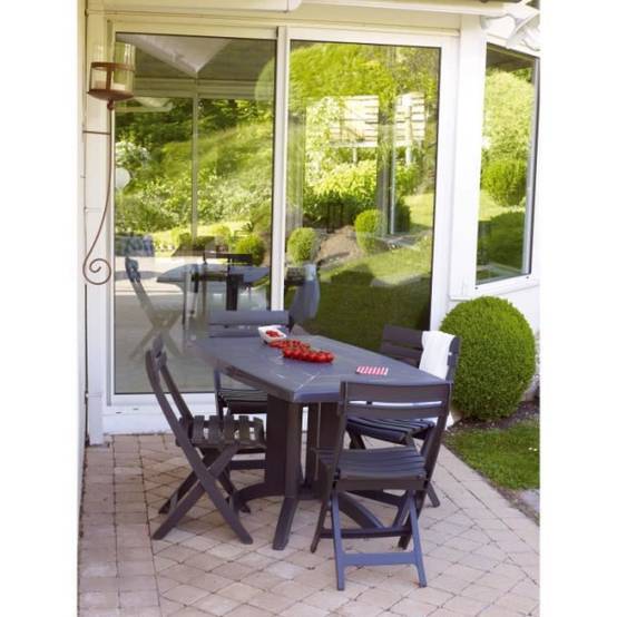Chaise pliante Miami - GRILL ME - Anthracite - Résistante aux intempéries et facile a ranger - Image 3