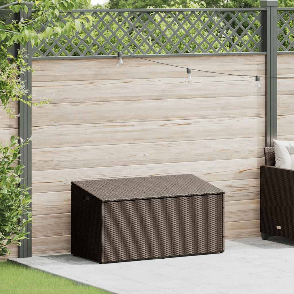 PANGIVO - Coffre de rangement de jardin résine tressée marron 110 x 50 x 58 cm - PANGIVO - Image 2