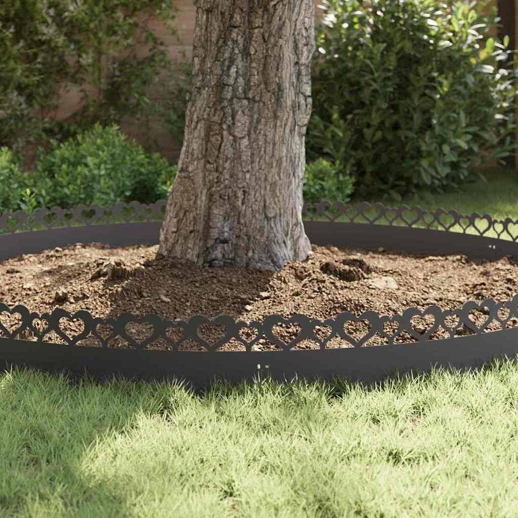 Lot 30 bordures jardin acier aménagement allées massifs 103x22cm noir - ComfortXL Outdoor Living - Image 5