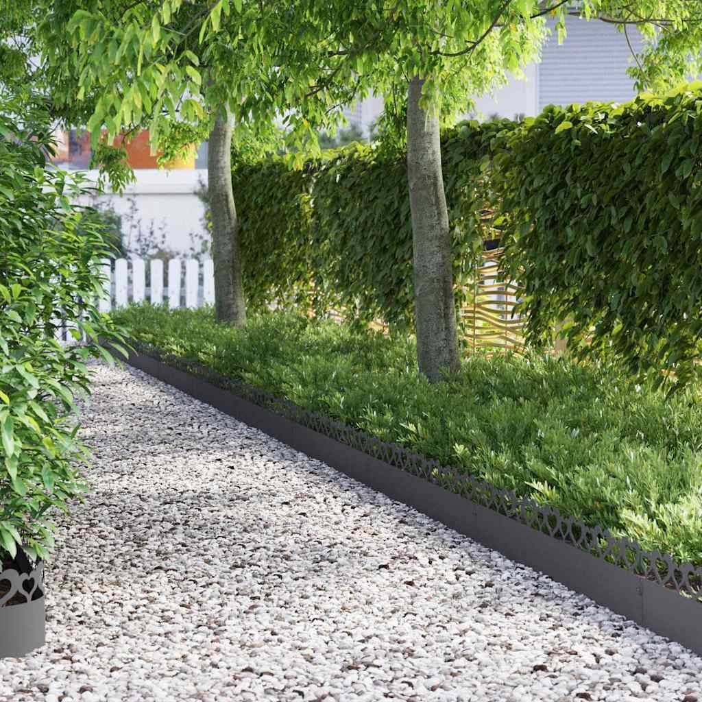 Lot 30 bordures jardin acier aménagement allées massifs 103x22cm noir - ComfortXL Outdoor Living - Image 1