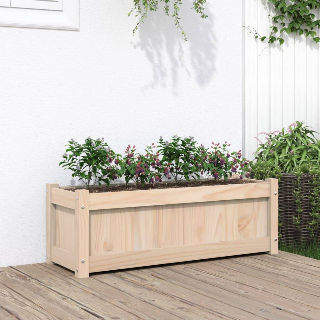 Vidaxl - Jardinière d'extérieur-Pot de fleur-Bac à fleurs 90x31x31 cm bois de pin massif - Image 1