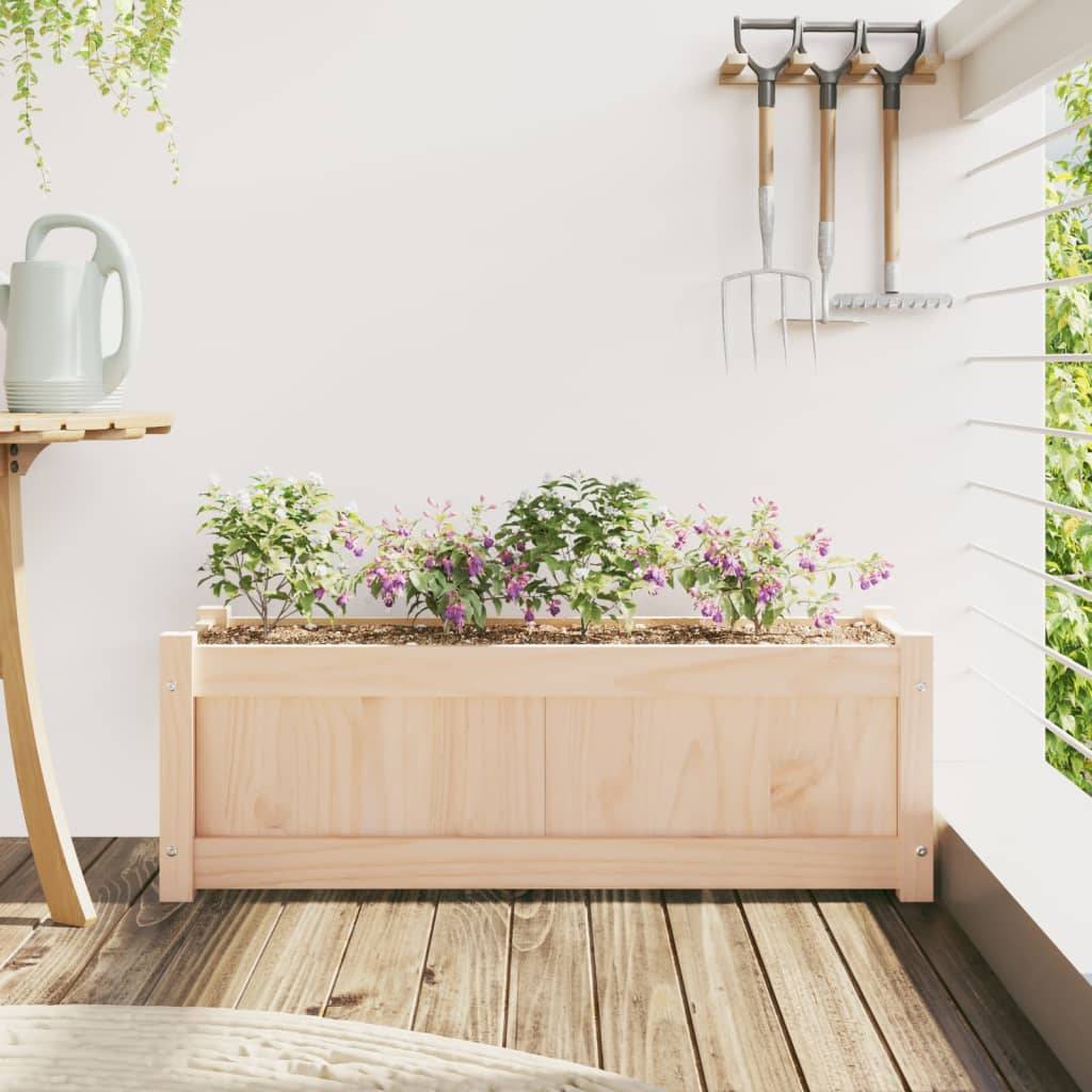 Vidaxl - Jardinière d'extérieur-Pot de fleur-Bac à fleurs 90x31x31 cm bois de pin massif - Image 3