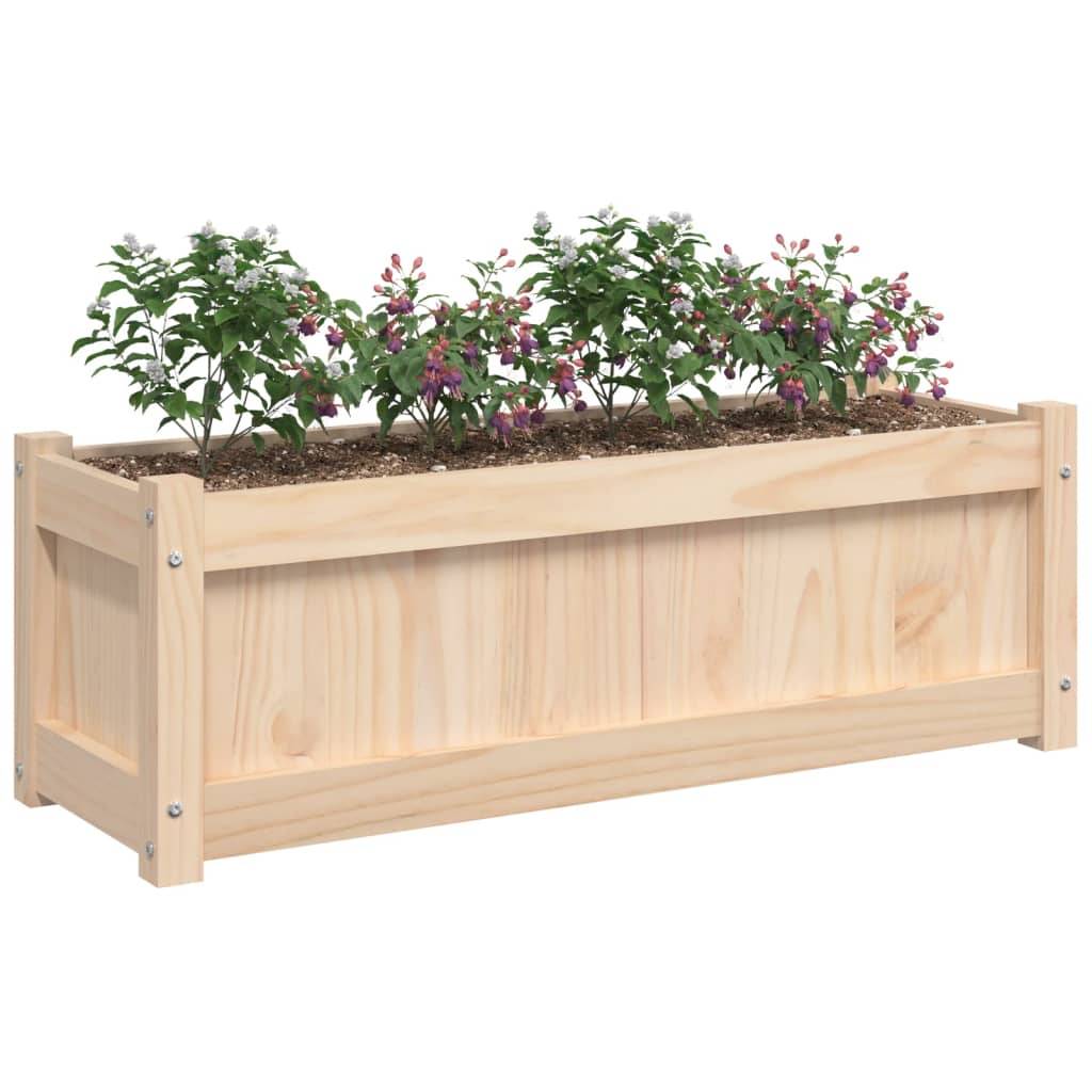 Vidaxl - Jardinière d'extérieur-Pot de fleur-Bac à fleurs 90x31x31 cm bois de pin massif - Image 9