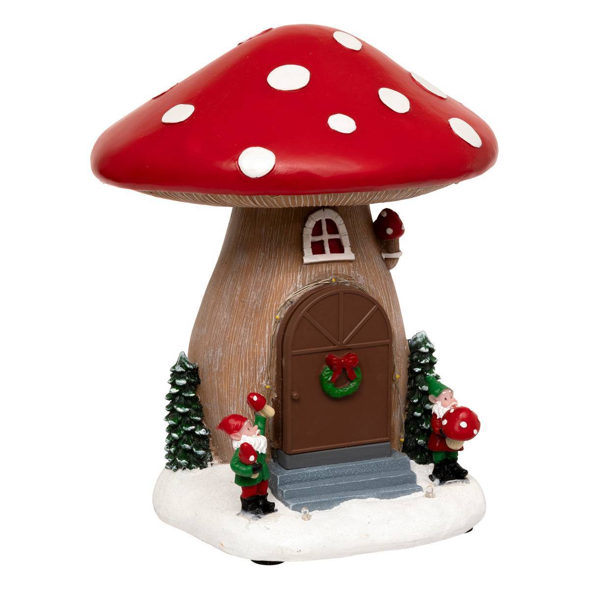 Village lumineux maison champignon 12 LED musical  ATMOSPHERA CREATEUR D'INTERIEUR - Image 1