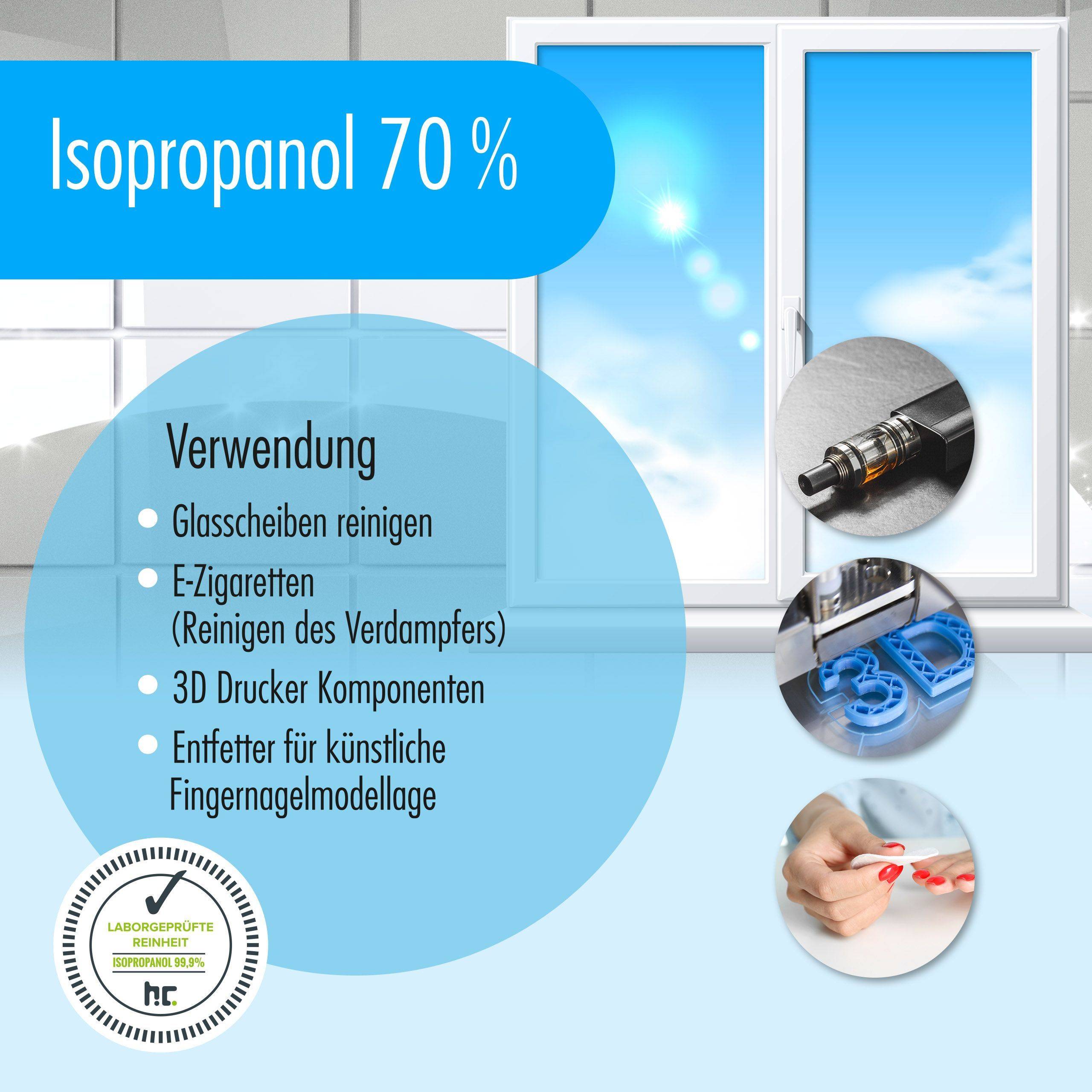 Alcool isopropylique 70% Höfer Chemie® en bidon de 5 L x 4 - Image 4
