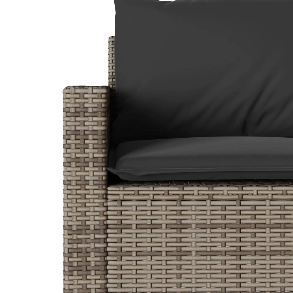 Maison Chic - Ensemble de 2 pcs table de jardin et chaises avec coussins - mobilier de jardin gris rotin-JU2704 - Image 9