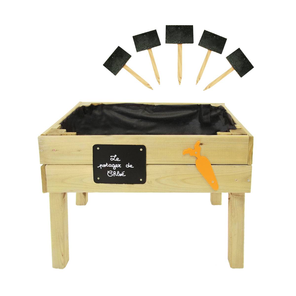 Petit potager enfant en bois - Cémonjardin - Image 1