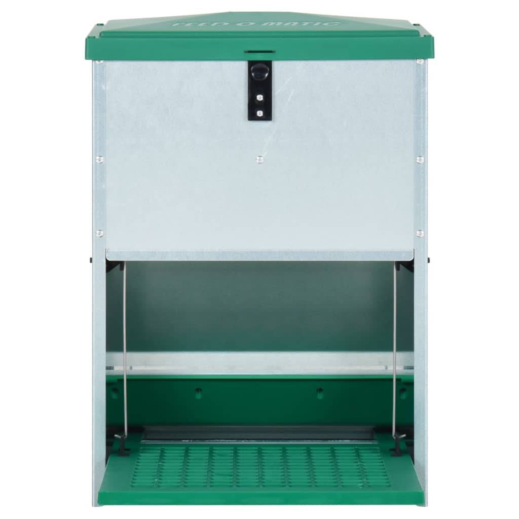 Mangeoire Automatique Poule Métal Pédale Stable 12kg Vert - ComfortXL Outdoor Living - Image 3
