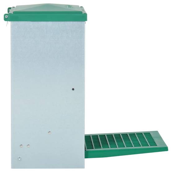 Mangeoire Automatique Poule Métal Pédale Stable 12kg Vert - ComfortXL Outdoor Living - Image 4