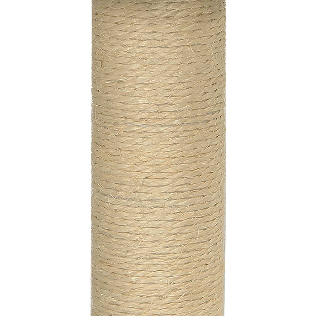 Arbre à chat bois et sisal crème 35 x 35 x 74 cm - PANGIVO - Image 7