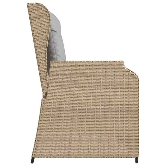 Canapé Détente Jardin Résine Tressée Beige Assise Grise – ComfortXL Outdoor Living - Image 5
