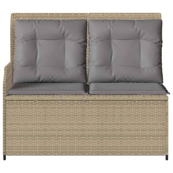 Canapé Détente Jardin Résine Tressée Beige Assise Grise – ComfortXL Outdoor Living - Image 4