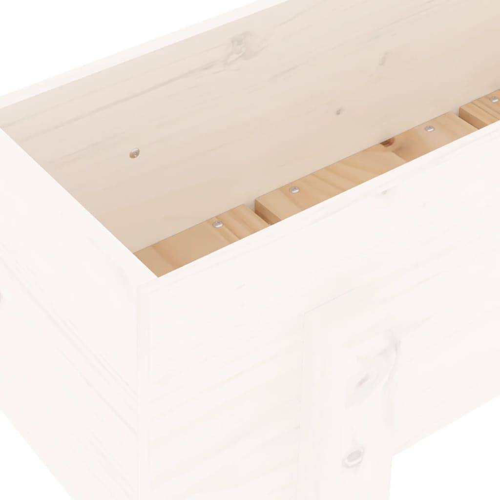Vidaxl - Jardinière blanc 62x30x38 cm bois massif de pin vidaXL 825178 - Image 4