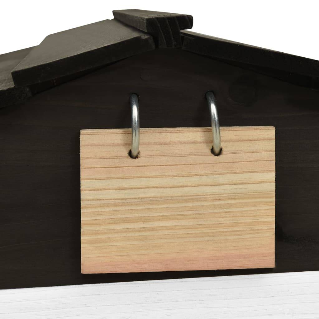 Vidaxl - Garage de tondeuse à gazon Noir et blanc 78x74x54 cm Sapin vidaXL 315300 - Image 4