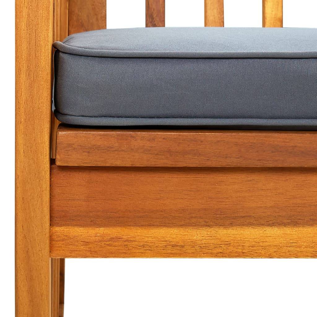 Banc de jardin - Banc d'extérieur - Banquette avec coussin 147 cm Bois d'acacia massif-JU11454 - Image 6